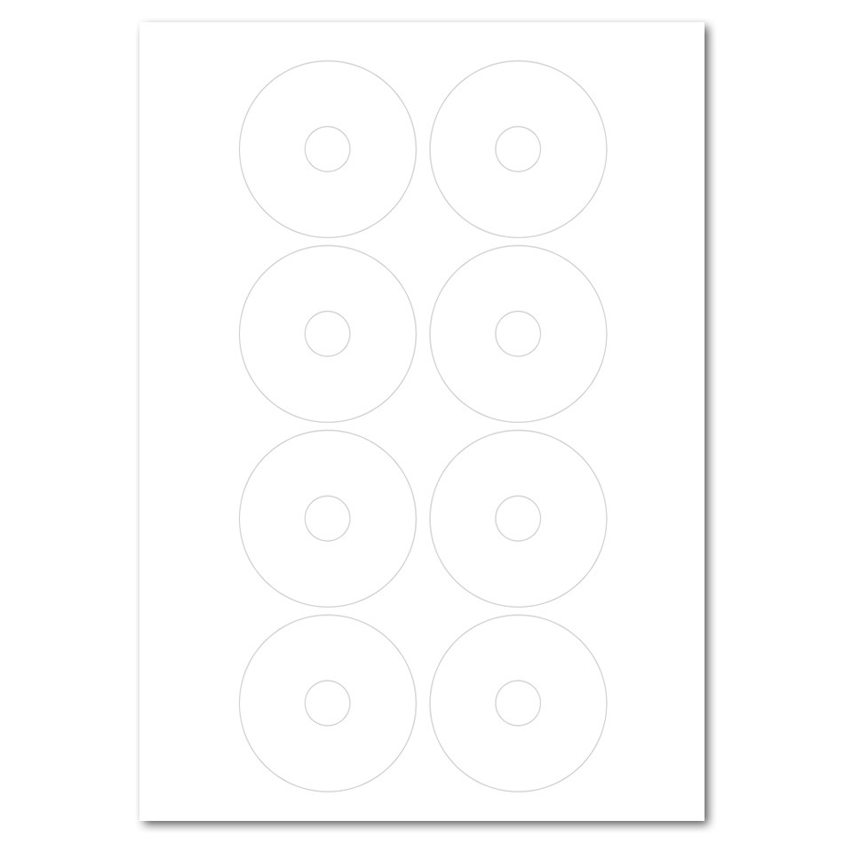 Vinyl CD labels on matt inkjet sheets of A4 - Retro Style Media