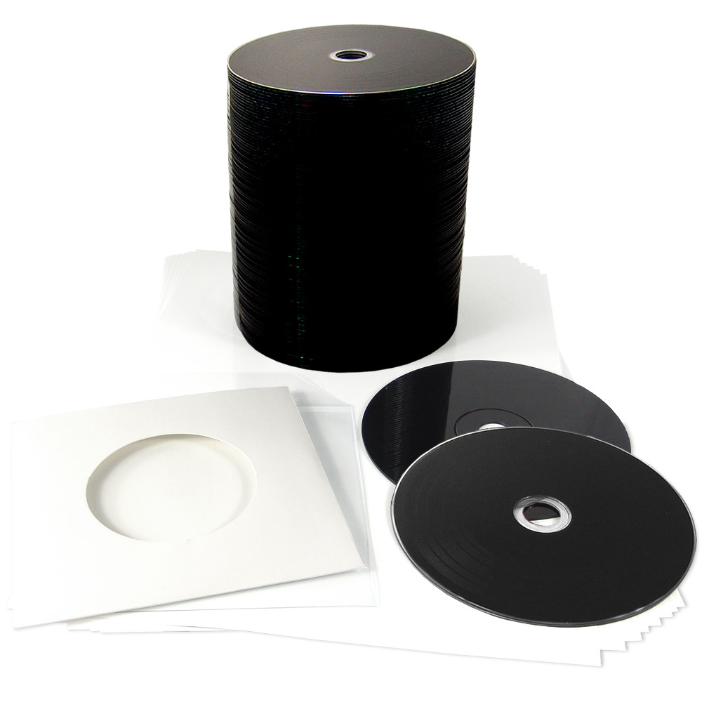 Blank 12cm black vinyl CD  R  700MB with stickers  and 