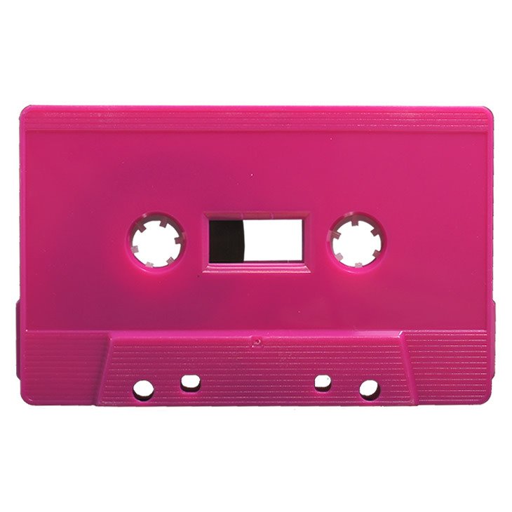 Hot pink blank audio cassette tapes Retro Style Media