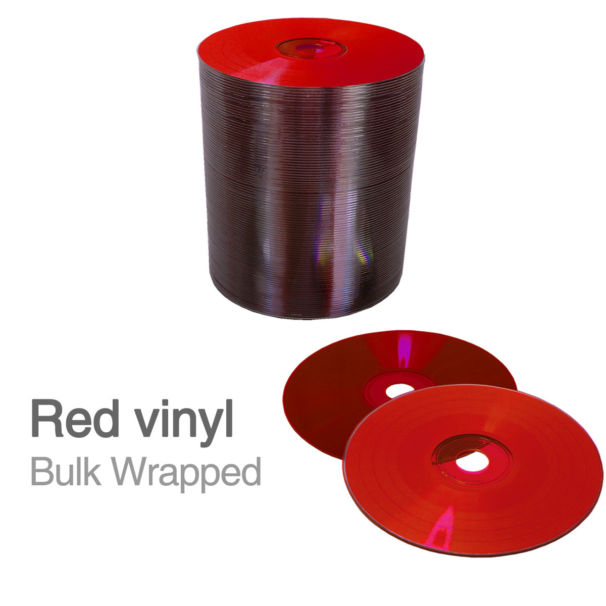 Blank 12cm Red Vinyl CD R 700MB Bulk Wrapped Retro Style Media
