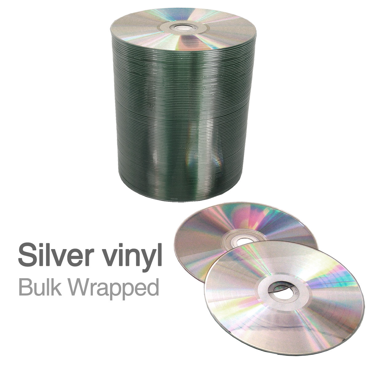 Blank 12cm silver vinyl CDR (700MB), bulk wrapped Retro Style Media