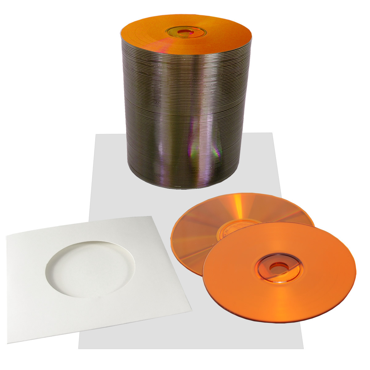 Blank 12cm orange vinyl CD  R  700MB with stickers  and 