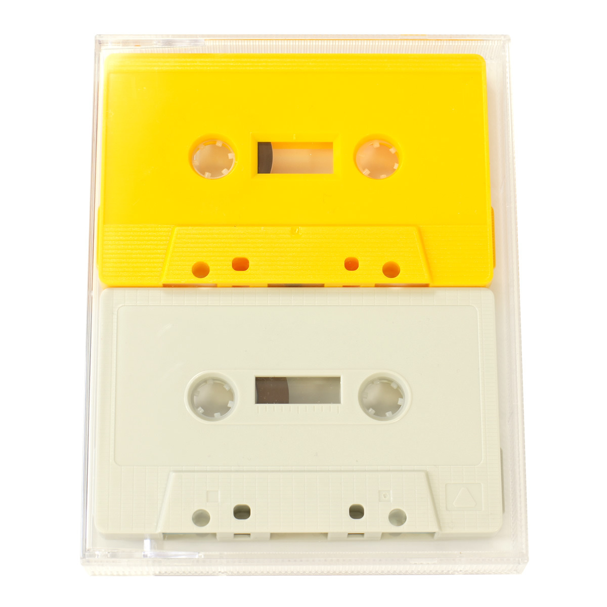 Clear tall double cassette case Retro Style Media