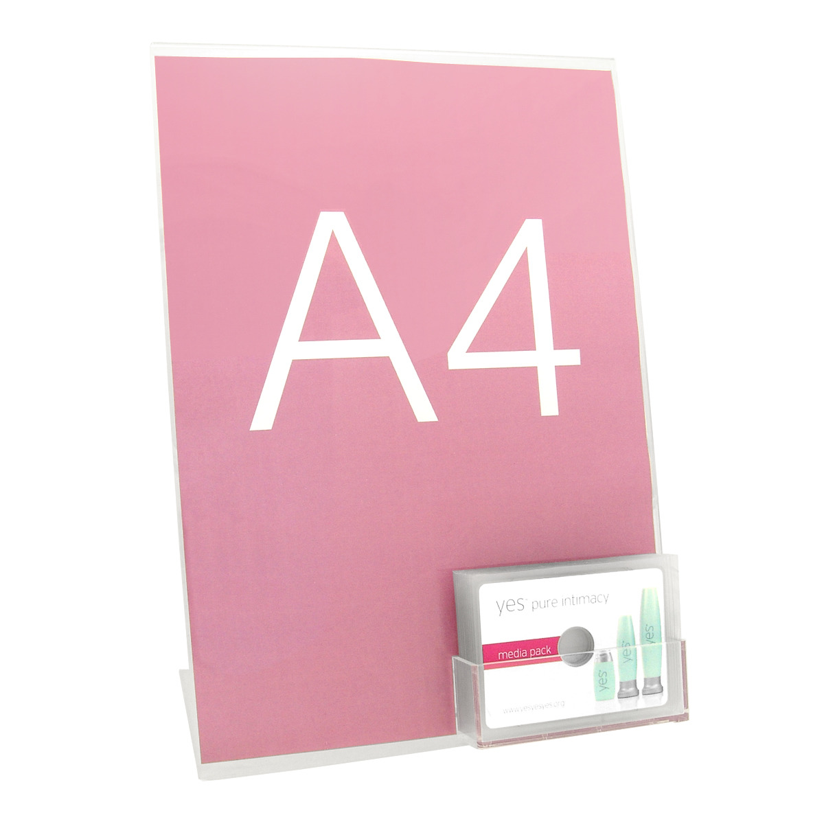 A4 Business Card CD DVD Perspex Display Retro Style Media