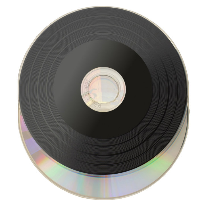 Blank Mini 8cm Black Vinyl CD R 210MB Bulk Wrapped Retro Style Media