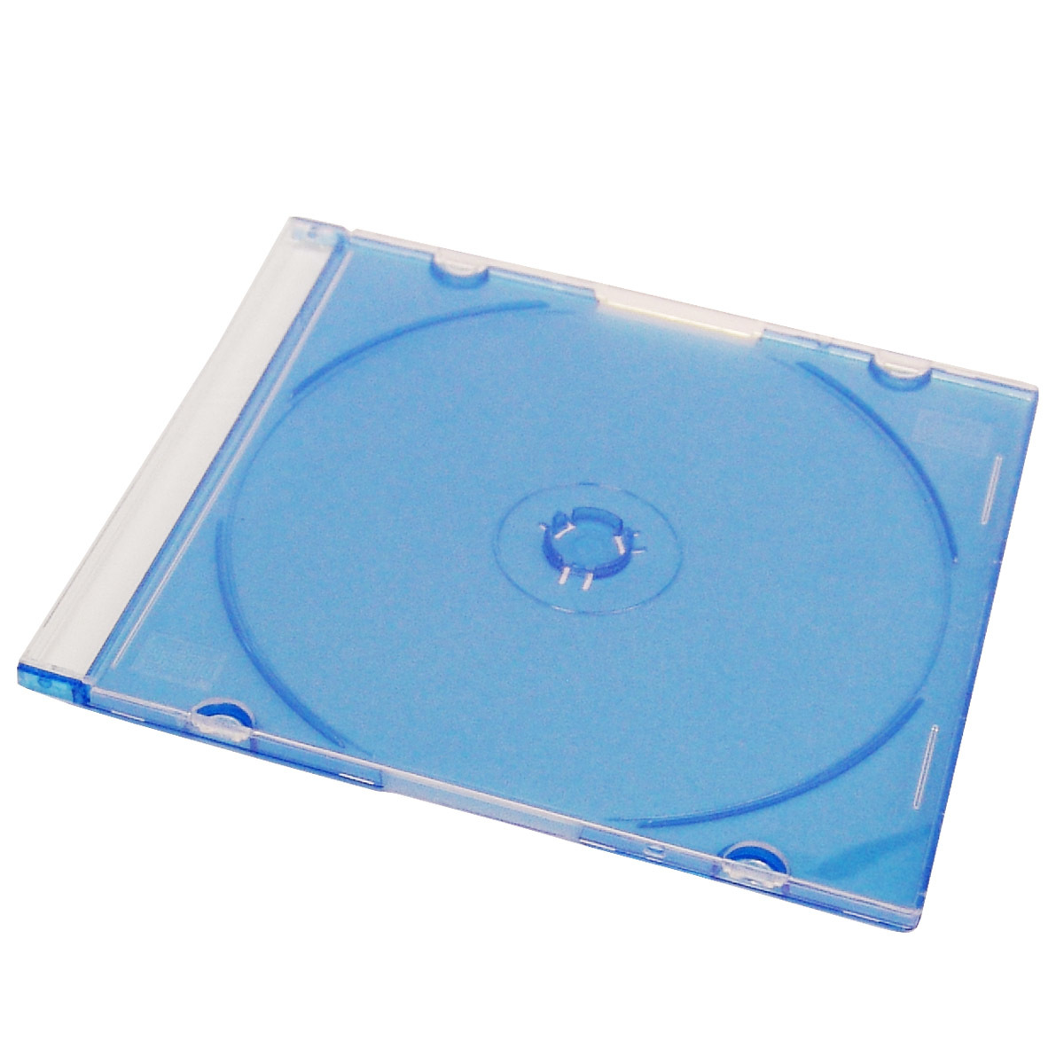 Slimline CD jewel case with frosted blue tray Retro Style Media