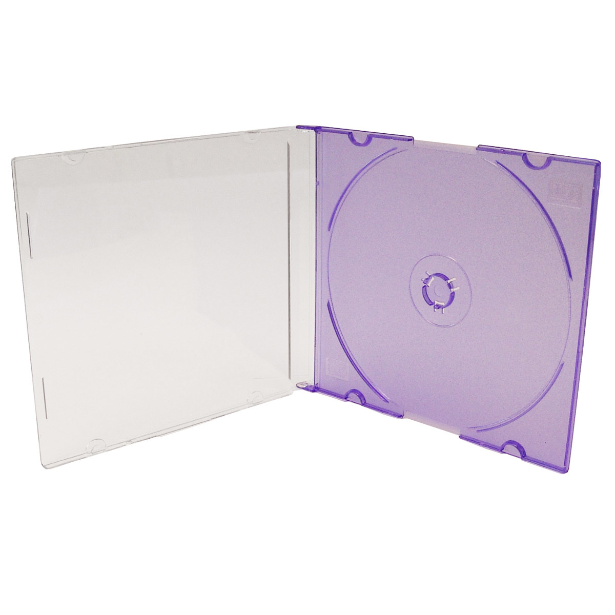 Slimline CD jewel case with frosted purple tray Retro Style Media