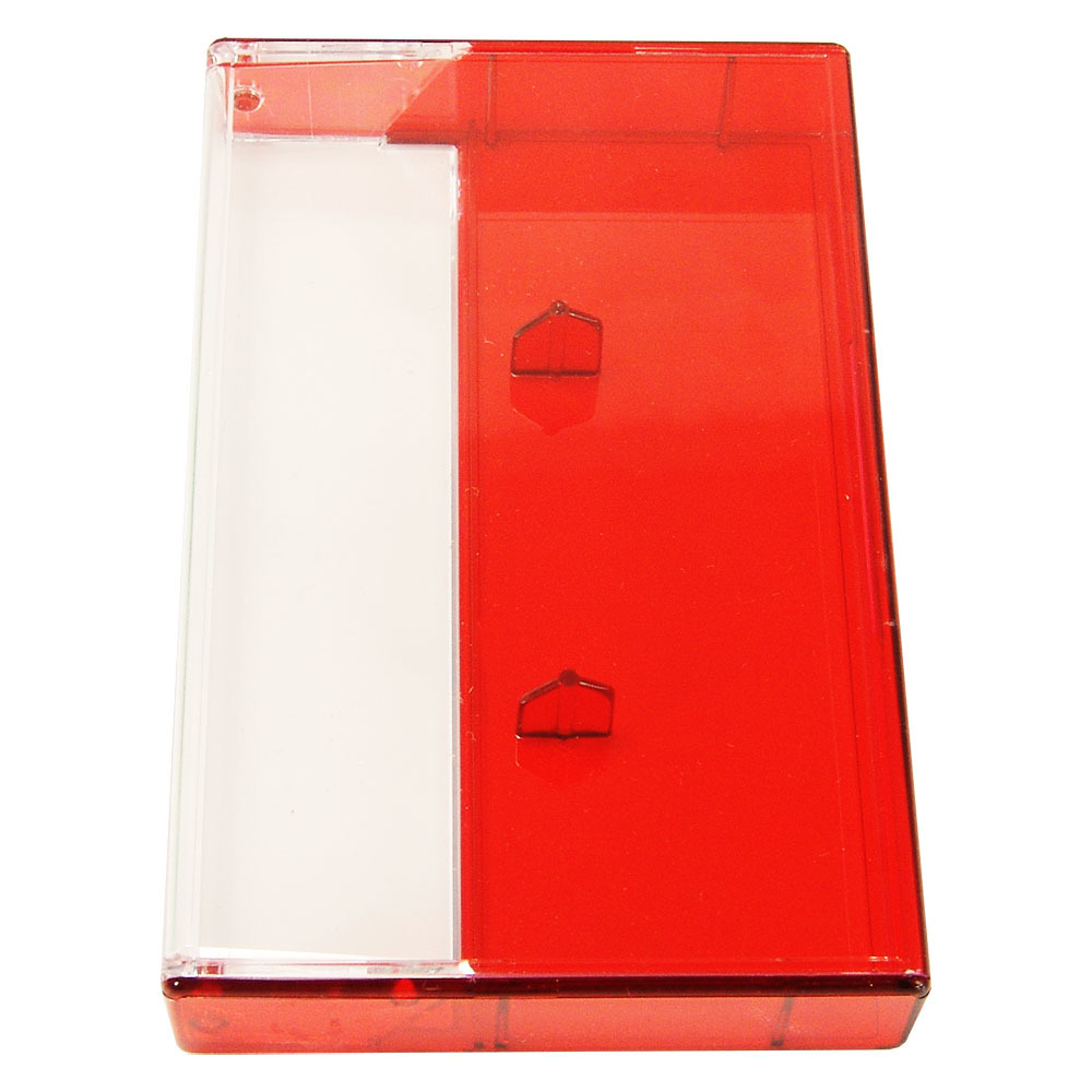 Transparent red single cassette case with clear front Retro Style Media