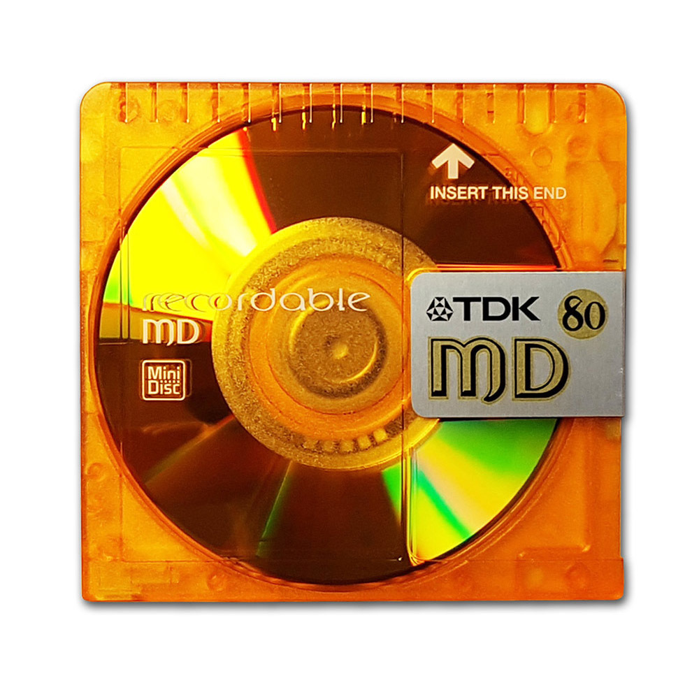 TDK MiniDisc yellow 80 minutes Retro Style Media