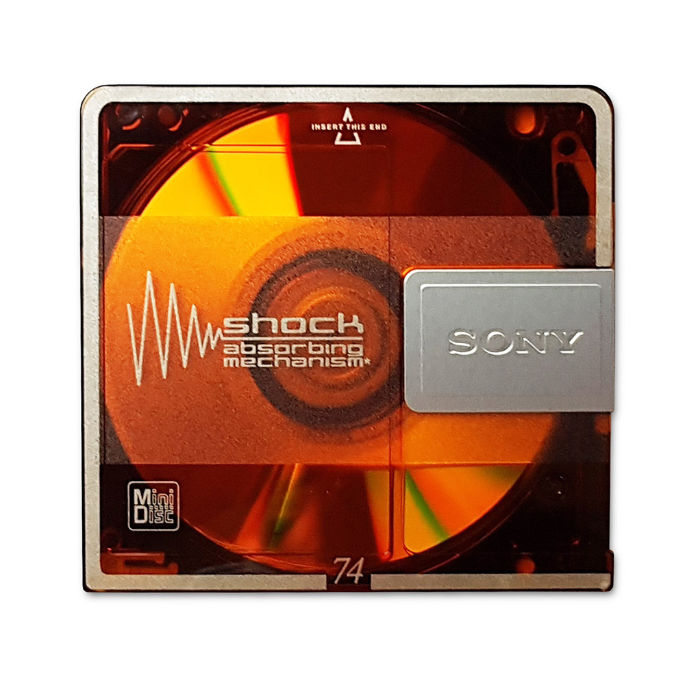 Sony MiniDisc Shock orange 74 minutes Retro Style Media