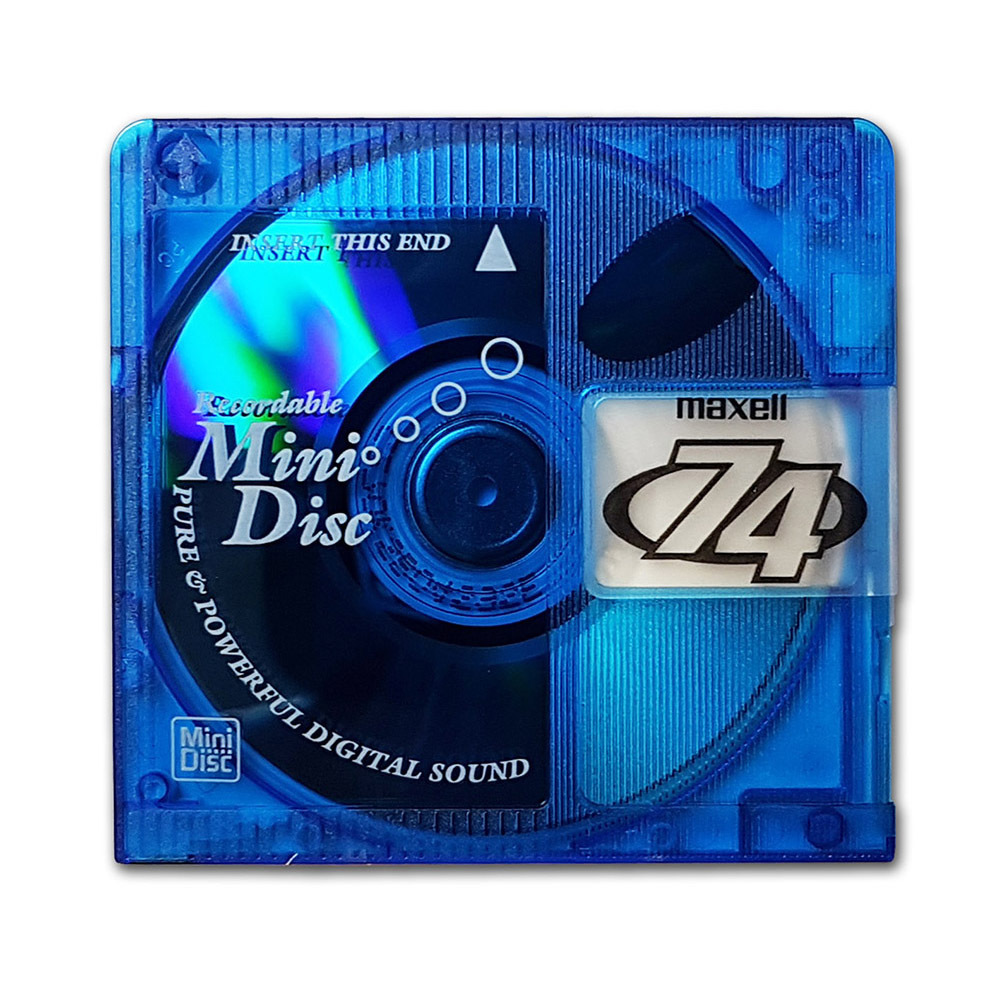 Maxell MiniDisc blue 74 minutes Retro Style Media