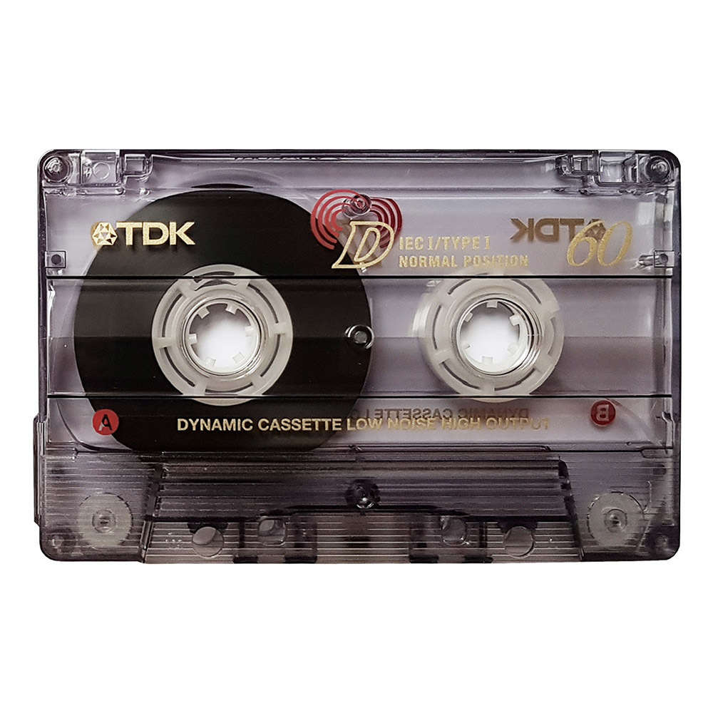 TDK D60 (19972001) ferric blank audio cassette tapes Retro Style Media
