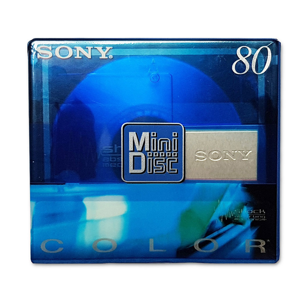 Sony MiniDisc Shock blue 80 minutes Retro Style Media