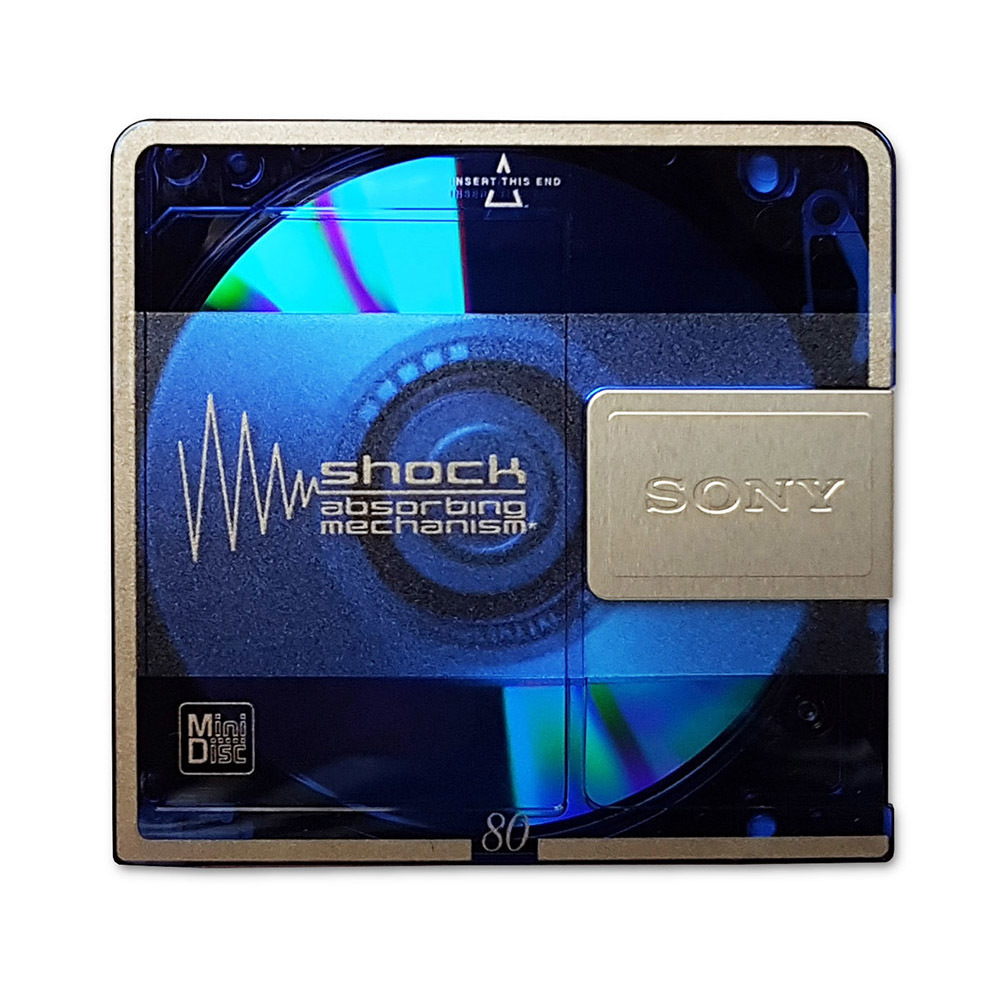 Sony MiniDisc Shock blue 80 minutes Retro Style Media