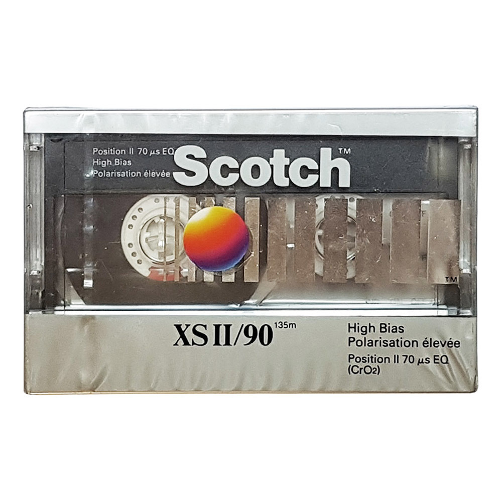 Scotch XSII 90 chrome blank audio cassette tapes Retro Style Media