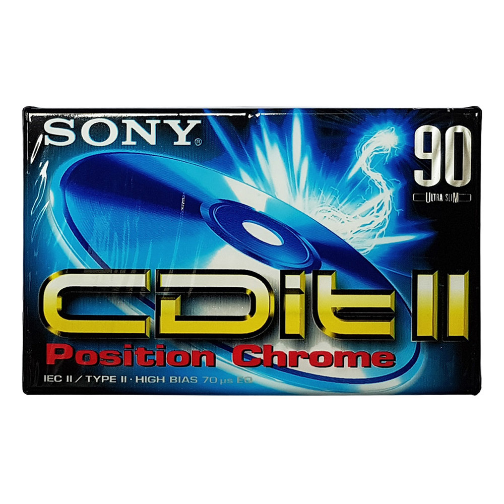 Sony Cdit Ii 90 Chrome Blank Audio Cassette Tapes Retro Style Media