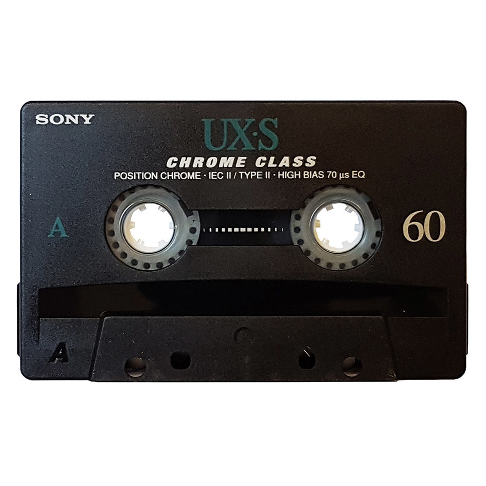 Sony UXS60 chrome blank audio cassette tapes Retro Style Media