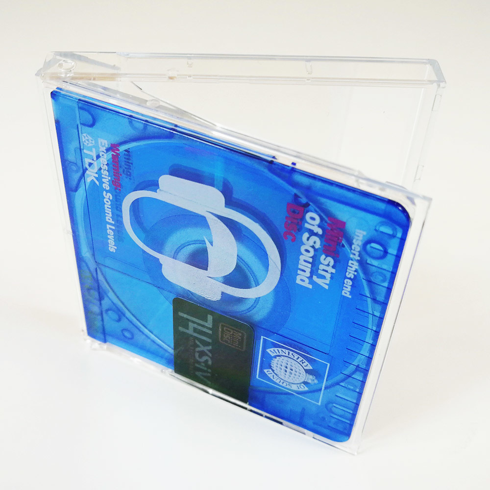Clear MiniDisc case Retro Style Media