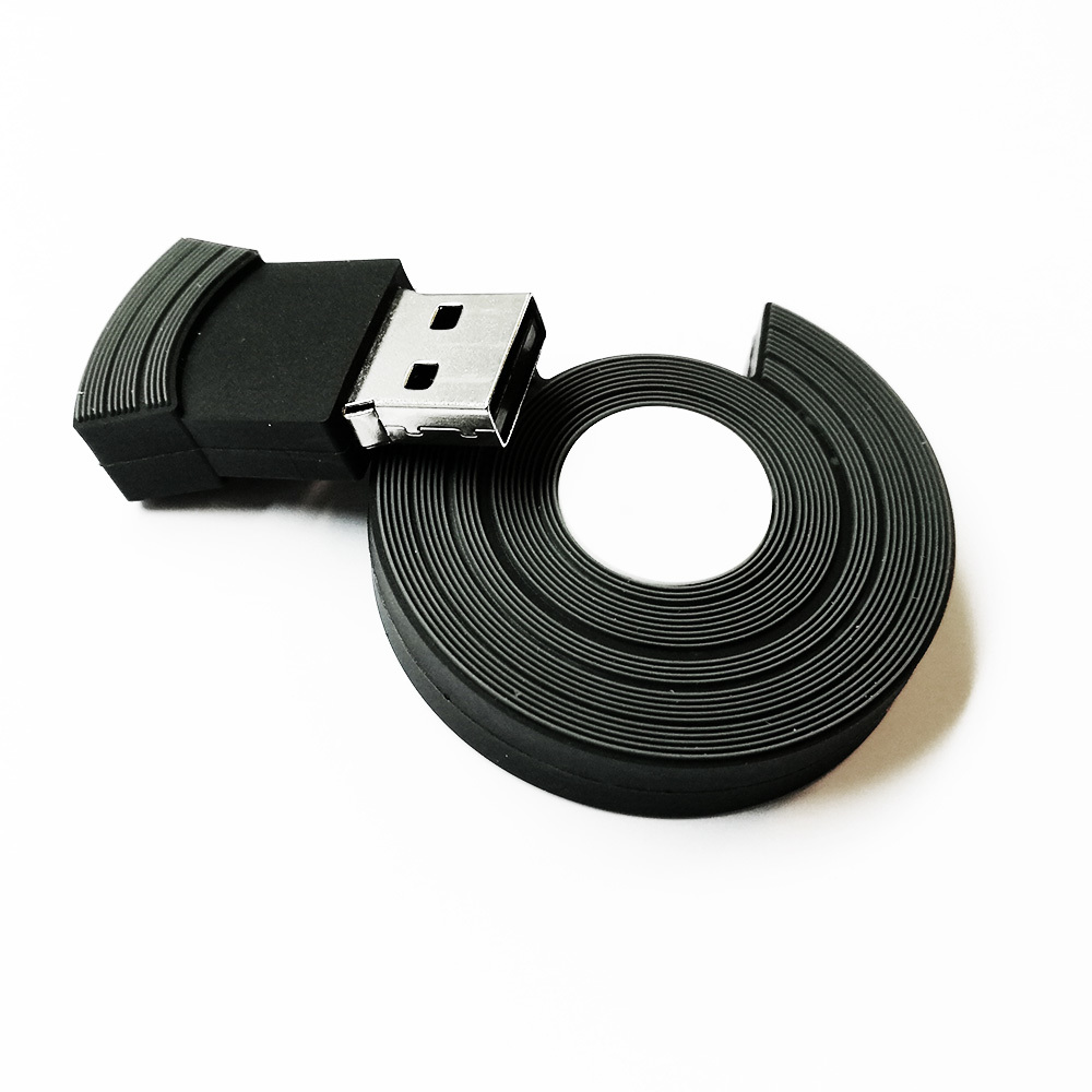 Black vinyl record USB memory stick, 8GB Retro Style Media