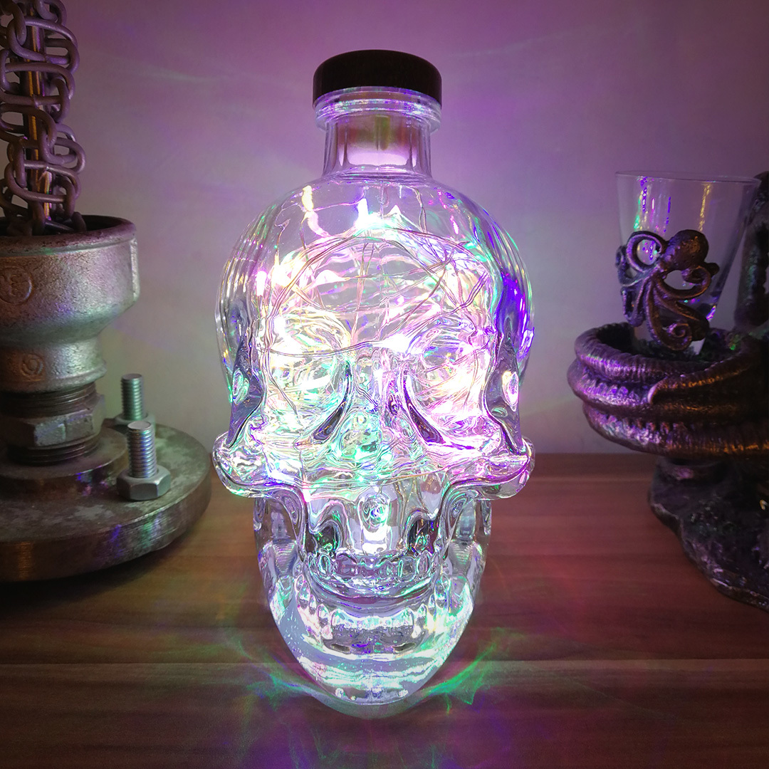 Crystal Head Vodka multicolour LED bottle light, 70cl - Retro Style Media