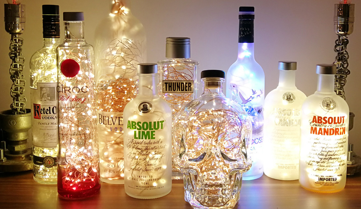 Vodka Bottle Lights: Retro Style Media Tequila Bottle Lights: Retro Style Media