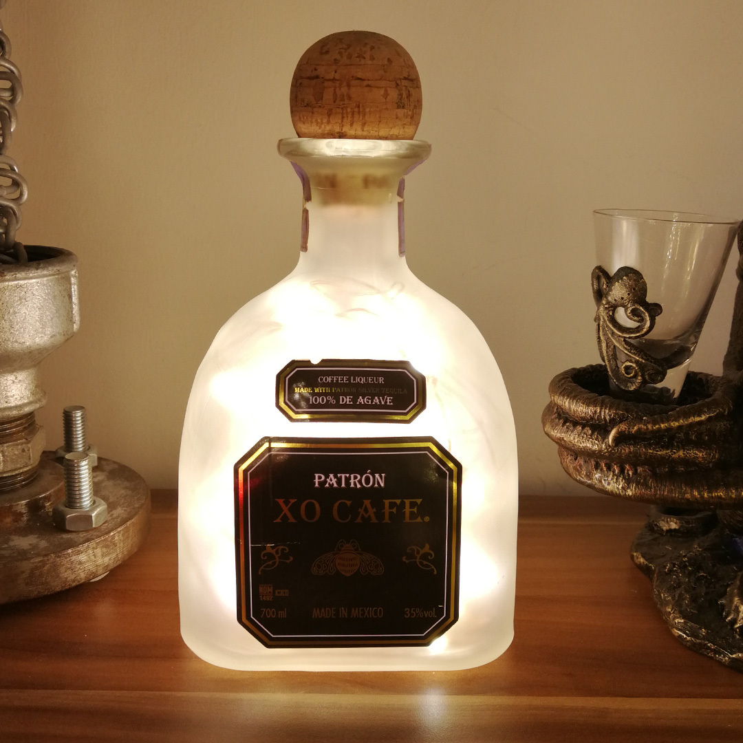 Patron XO Cafe Tequila LED bottle light Tequila Bottle Lights: Retro Style Media