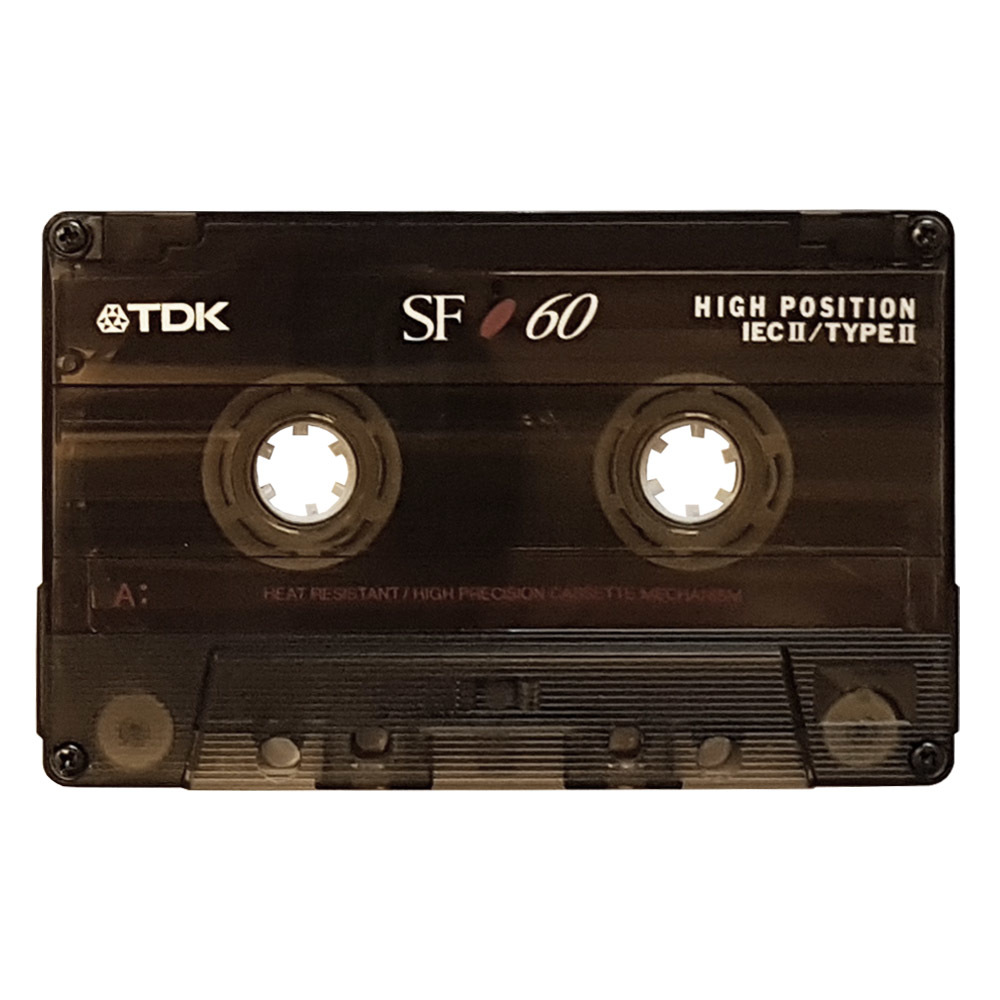 TDK SF60 mid-90s era chrome blank audio cassette tapes - Retro Style Media