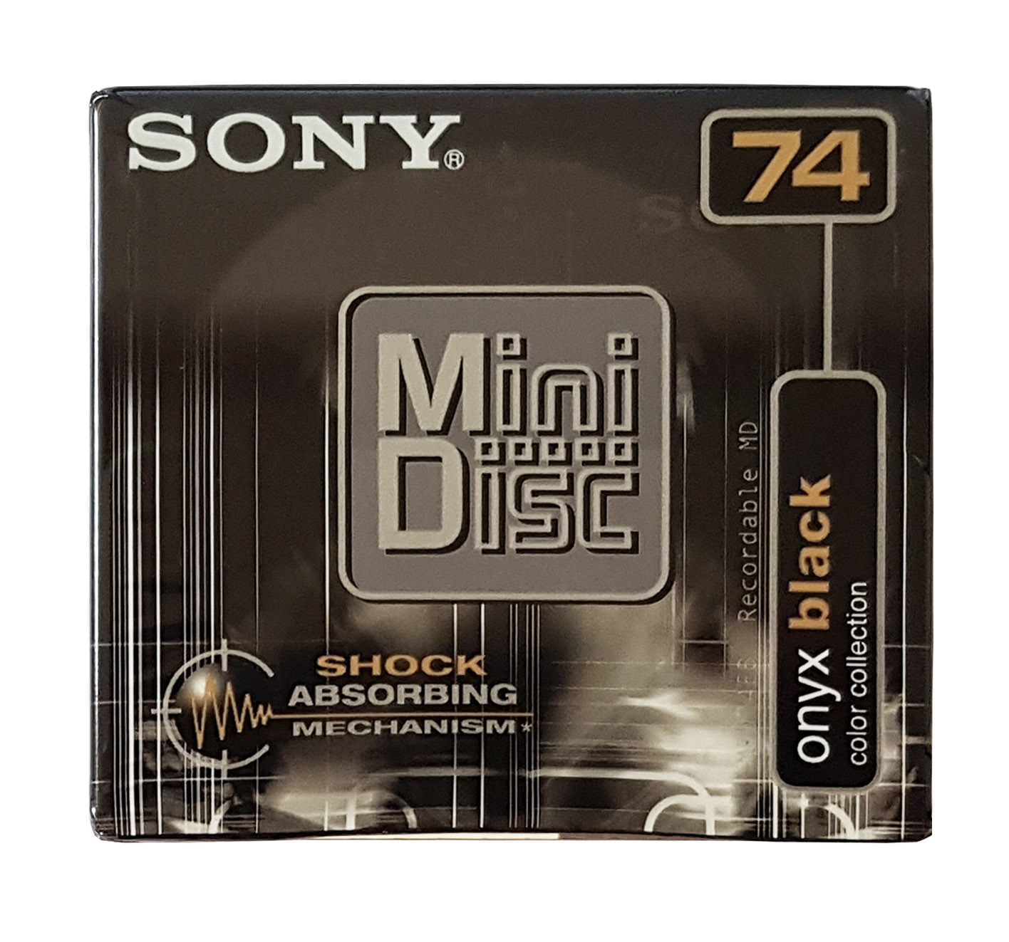 Sony MiniDisc Onyx Black 74 minutes Retro Style Media