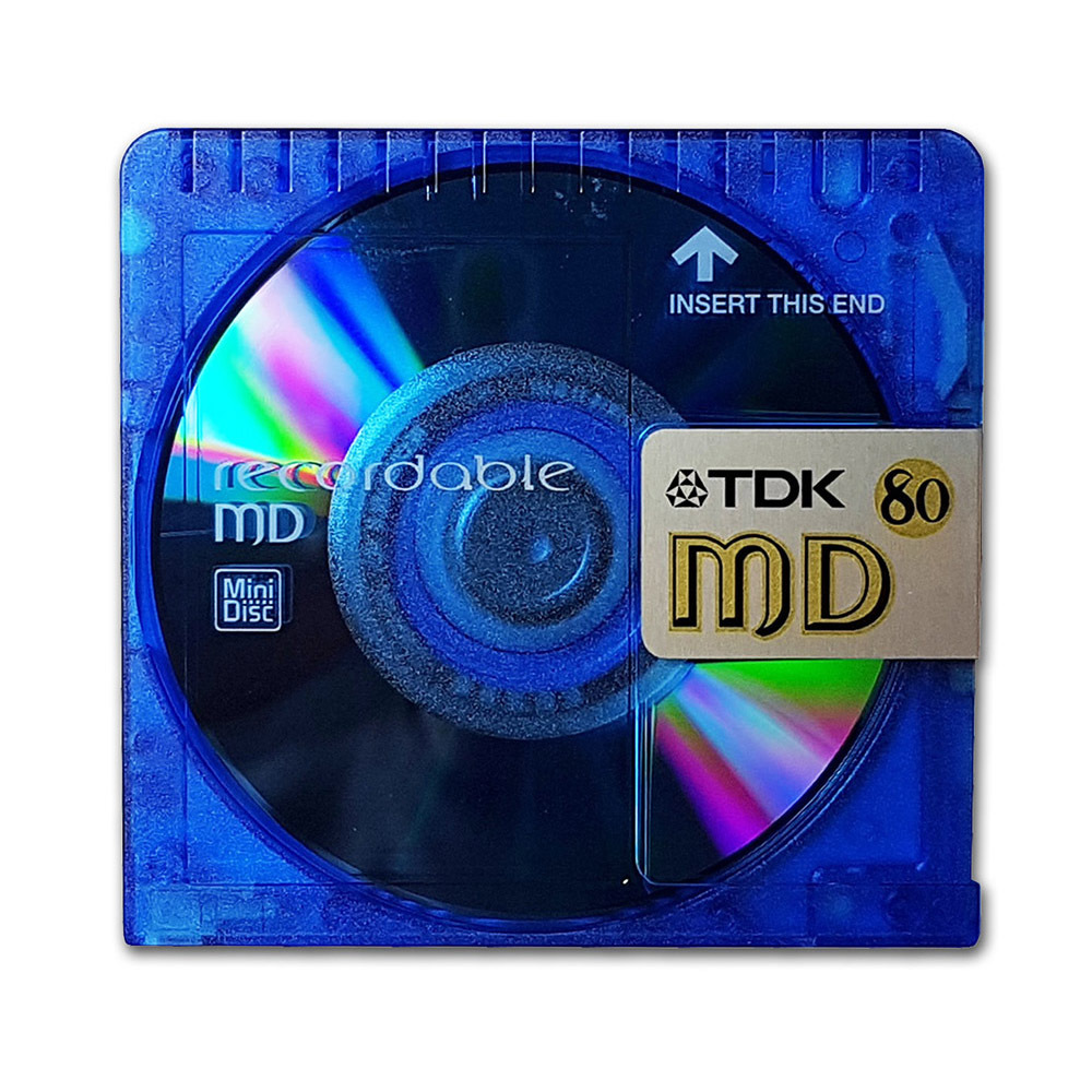 TDK MiniDisc blue 80 minutes Retro Style Media