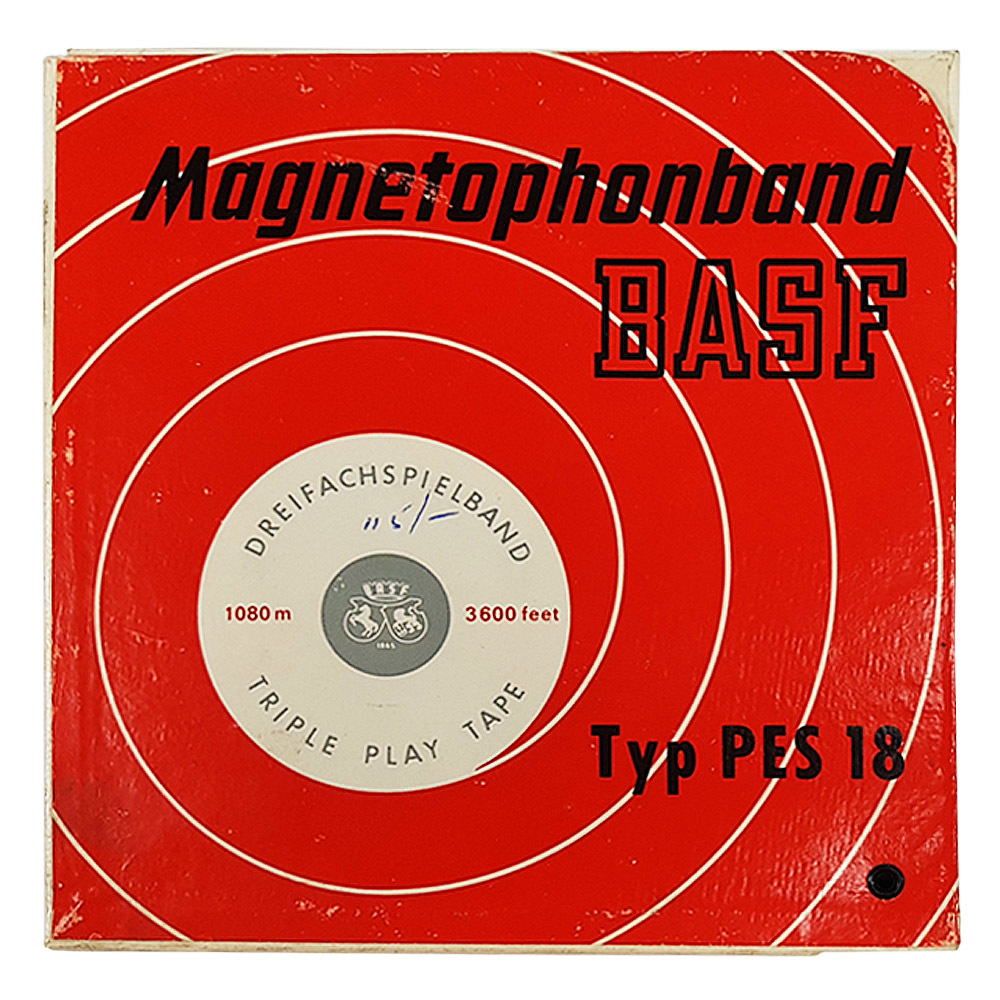 BASF PES18 Triple Play reel to reel 1/4" audio tape 1080m Retro Style
