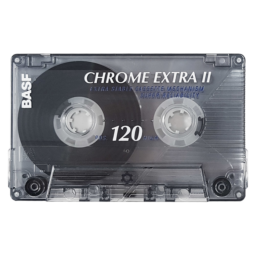 BASF 120 Chrome Extra II (199394) blank audio cassette tapes Retro