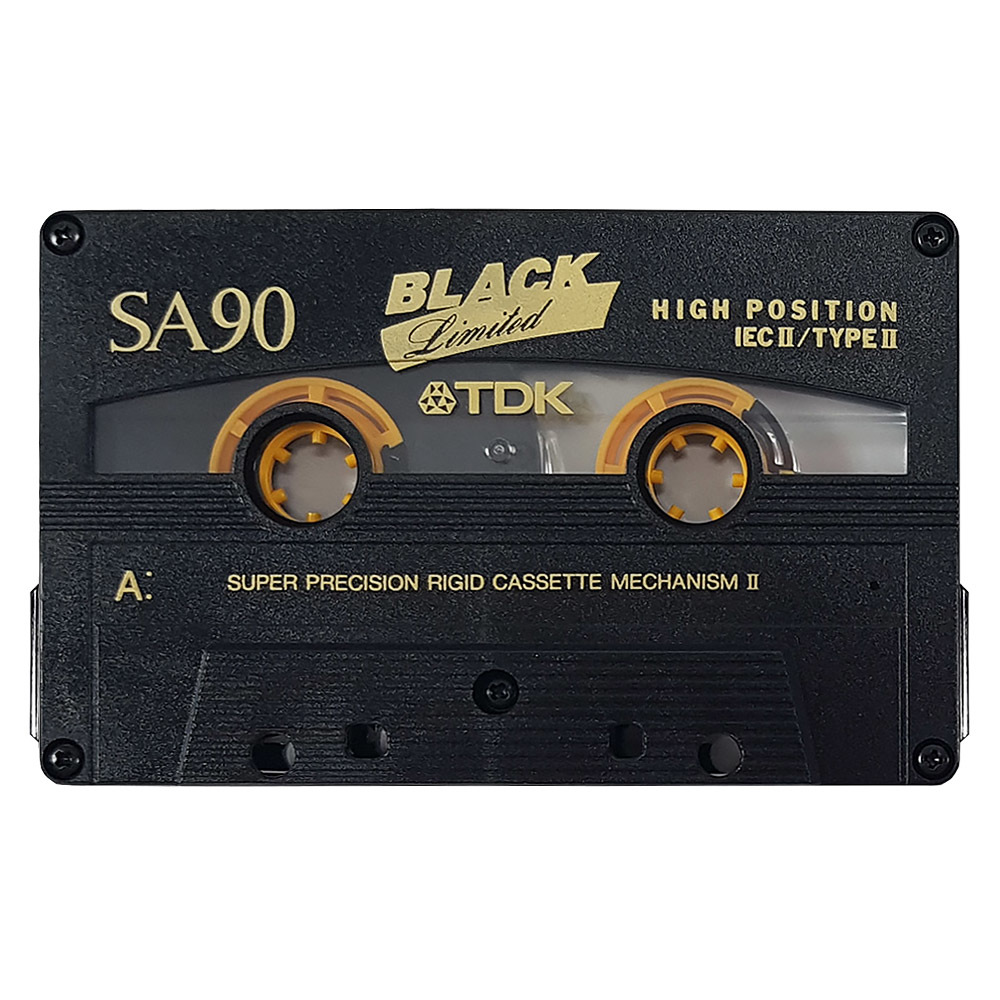 TDK SA90 limited edition black tape (199497) chrome blank audio