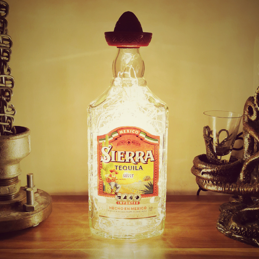 Sierra Silver Tequila LED bottle light Tequila Bottle Lights: Retro Style Media