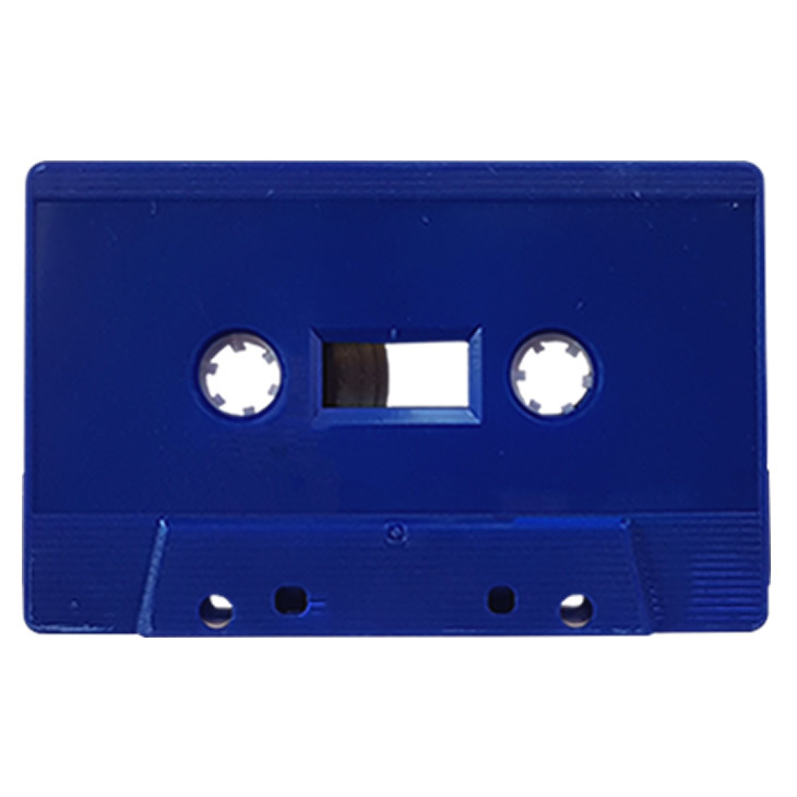 Dark blue blank audio cassette tapes Retro Style Media