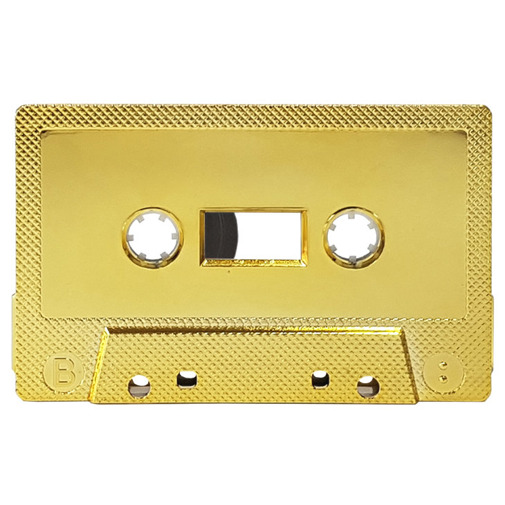 Mirror gold blank audio cassette tapes - Retro Style Media