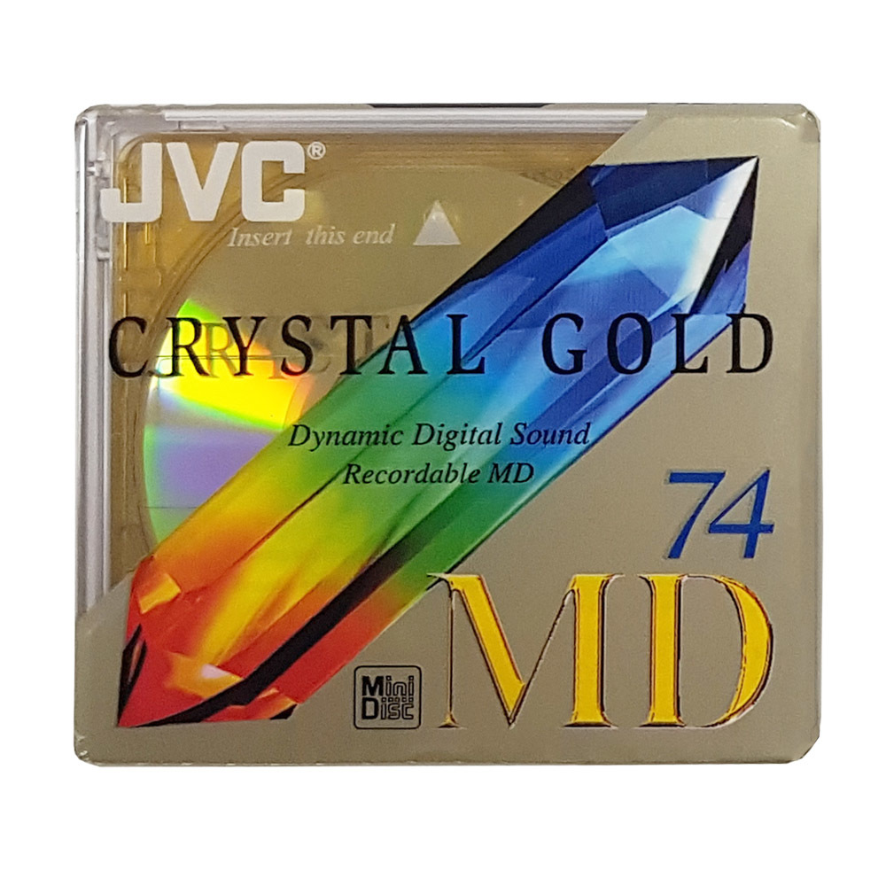 JVC Crystal Gold MiniDisc MD74DG 74 minutes Retro Style Media