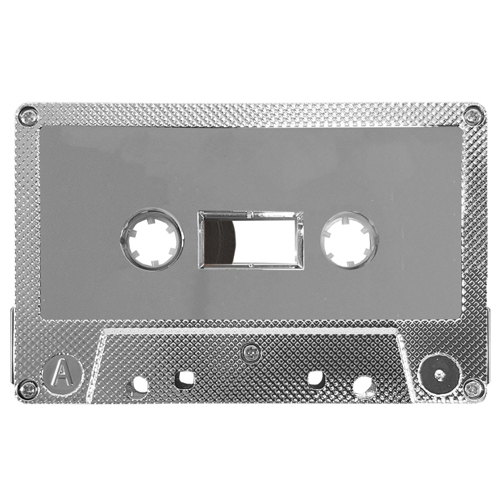 Mirror silver blank audio cassette tapes Retro Style Media