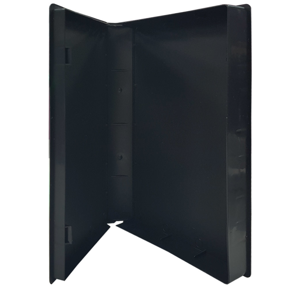 New black VHS cassette tape case with outer cover slipcase for inserts